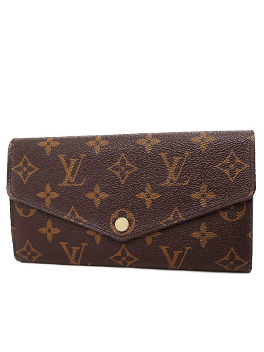 Louis Vuitton fold Long Portefeuille Monogram Sarah Wallet Bi - Picture 2 of 9